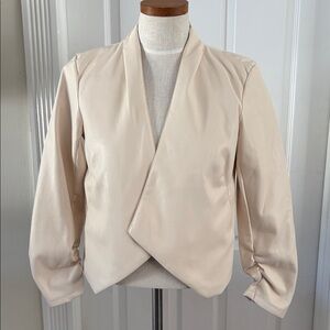 MELISSA NEPTON Vegan leather Cream Blazer S